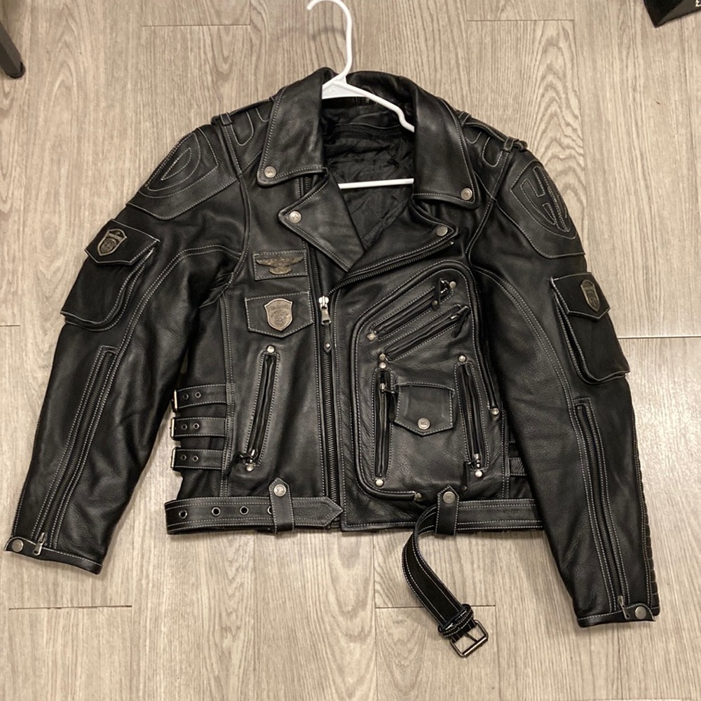 Leather Biker Jacket (HL Protector Adventure)